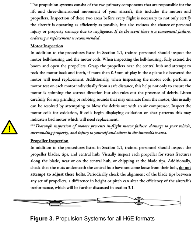 Propulsion system inspection checklist