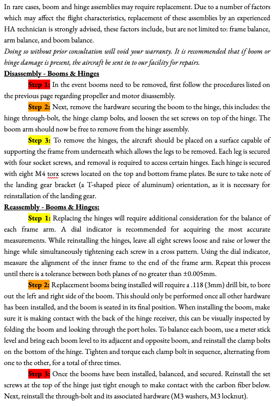 Propeller assembly instructions