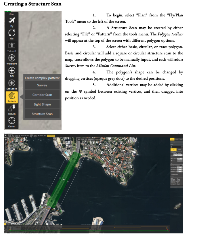 Structure scan plan pattern details